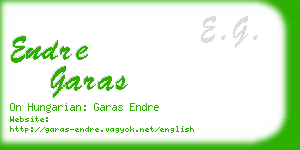 endre garas business card